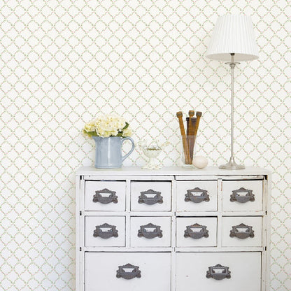 Galerie Wallcoverings Miniatures 2 Geometric Floral Galerie Wallcoverings  White   - G67905