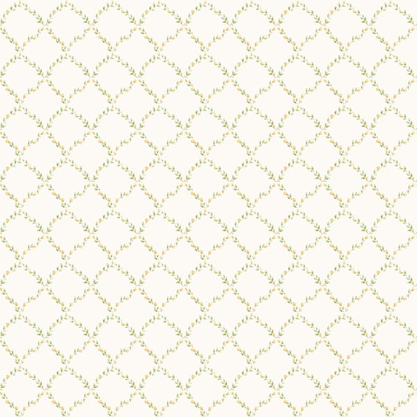 Galerie Wallcoverings Miniatures 2 Geometric Floral Galerie Wallcoverings  Cream   - G67907