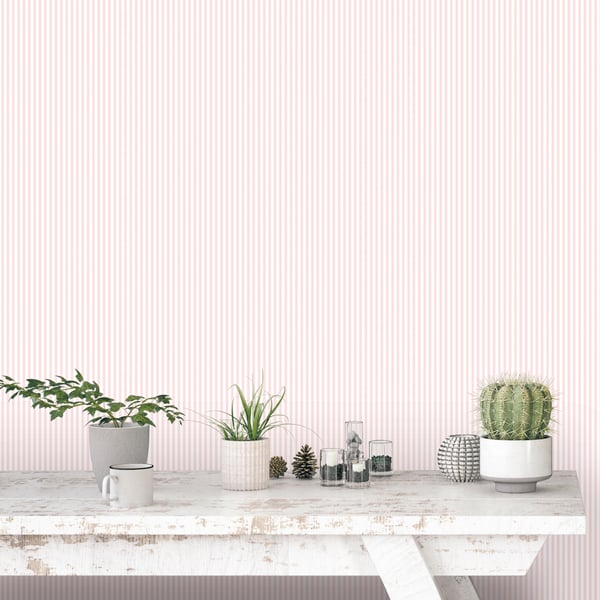 Galerie Wallcoverings Miniatures 2 Shirt Stripe Galerie Wallcoverings  Pink   - G67912