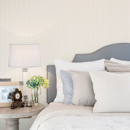 Galerie Wallcoverings Smart Stripes 3 Shirt Stripe Galerie Wallcoverings  Cream   - G67913