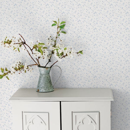 Galerie Wallcoverings Miniatures 2 Mini Floral Vine Galerie Wallcoverings  Blue   - G67920