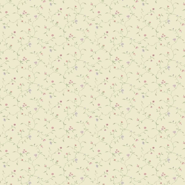 Galerie Wallcoverings Miniatures 2 Mini Floral Vine Galerie Wallcoverings  Cream   - G67922