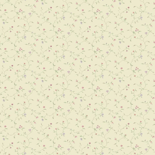 Galerie Wallcoverings Miniatures 2 Mini Floral Vine Galerie Wallcoverings  Cream   - G67922