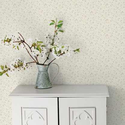 Galerie Wallcoverings Miniatures 2 Mini Floral Vine Galerie Wallcoverings  Cream   - G67922