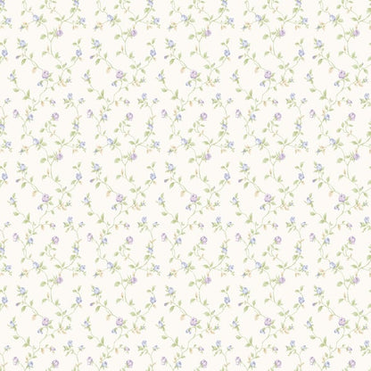 Galerie Wallcoverings Miniatures 2 Rose Bud Trellis Galerie Wallcoverings  Cream   - G67935