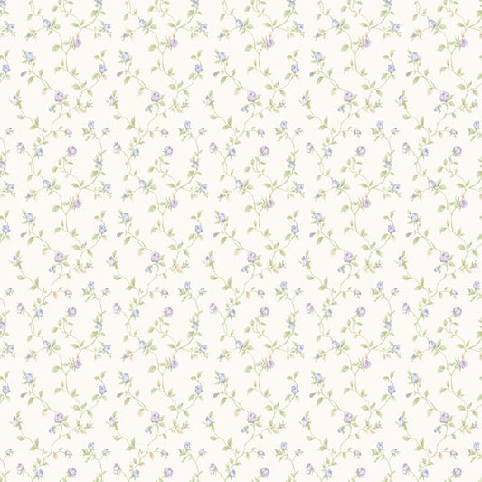 Galerie Wallcoverings Miniatures 2 Rose Bud Trellis Galerie Wallcoverings  Cream   - G67935