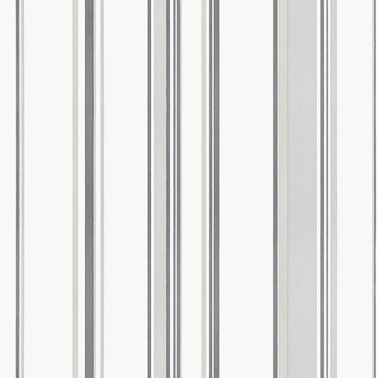 Galerie Wallcoverings Smart Stripes 3 Casual Stripe Galerie Wallcoverings  Silver Grey   - G68055