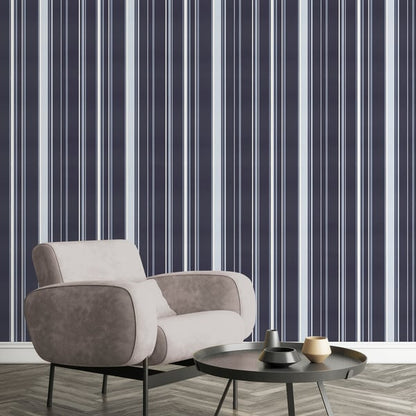 Galerie Wallcoverings Smart Stripes 3 Casual Stripe Galerie Wallcoverings  Blue   - G68056