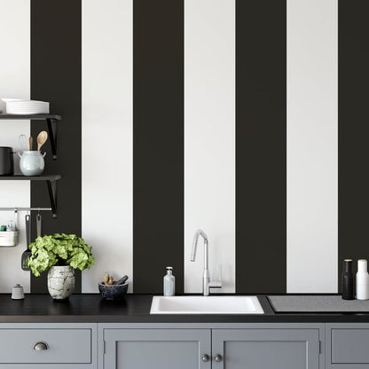 Galerie Wallcoverings Smart Stripes 3 Widest Stripe Galerie Wallcoverings  Black   - G68076