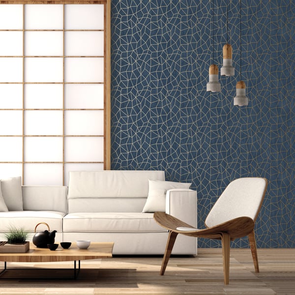 Galerie Wallcoverings Special Fx 2 Glitter Web Galerie Wallcoverings  Blue   - G68082