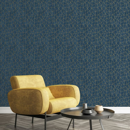 Galerie Wallcoverings Special Fx 2 Glitter Web Galerie Wallcoverings  Blue   - G68082