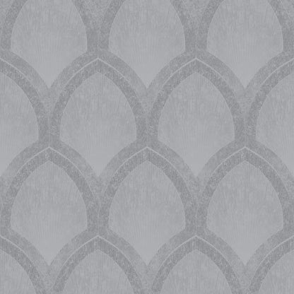 Galerie Wallcoverings Special Fx 2 Nouveau Scallop Galerie Wallcoverings  Silver Grey   - G68086