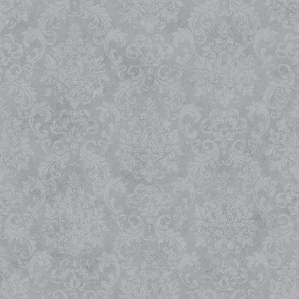 Galerie Wallcoverings Special Fx 2 Special Damask Galerie Wallcoverings  Silver Grey   - G68090