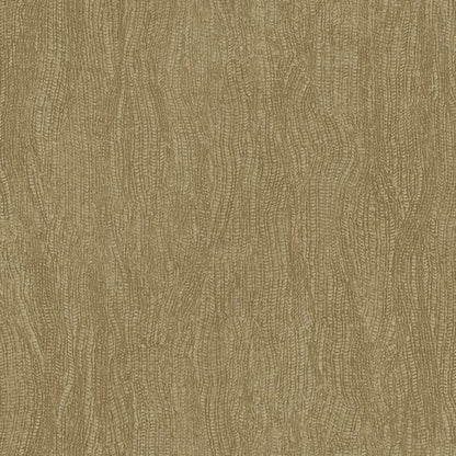 Beige-gold textured wallpaper with a raised wavy vertical pattern.