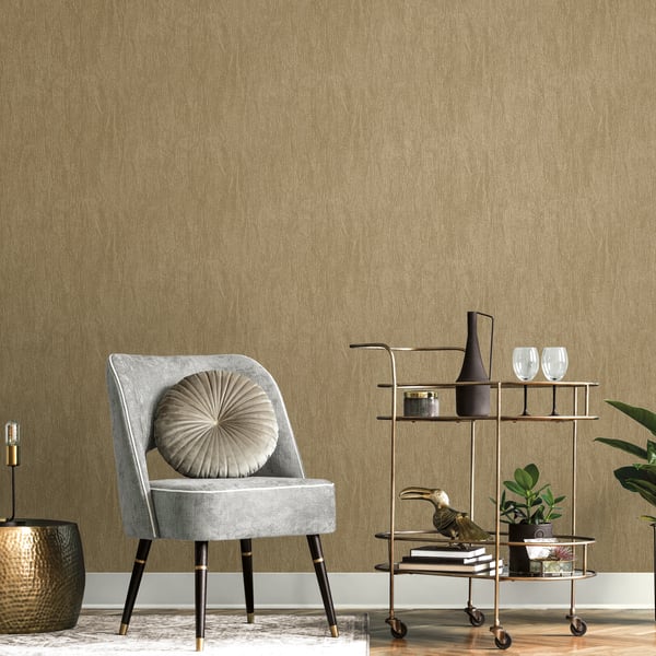 Gray wallpaper on a wall.