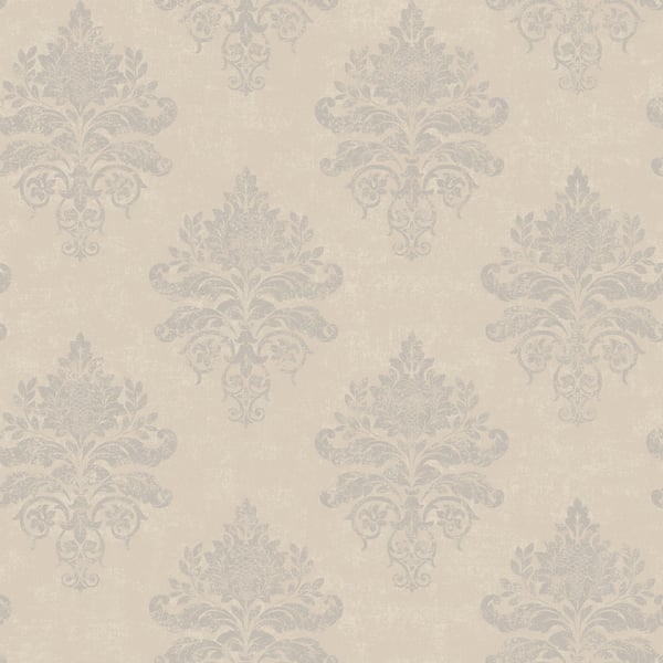 Galerie Wallcoverings Palazzo 2 Medallion Damask Galerie Wallcoverings  Beige   - G68668