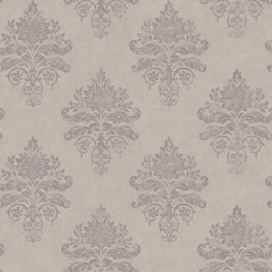 Galerie Wallcoverings Palazzo 2 Medallion Damask Galerie Wallcoverings  Silver Grey   - G68669