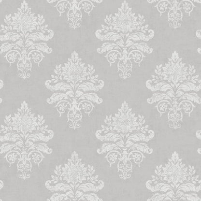 Galerie Wallcoverings Palazzo 2 Medallion Damask Galerie Wallcoverings  Silver Grey   - G68670