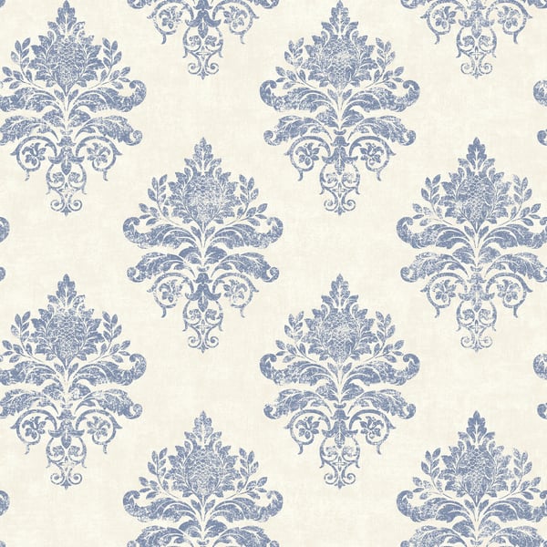 Galerie Wallcoverings Palazzo 2 Medallion Damask Galerie Wallcoverings  White   - G68671