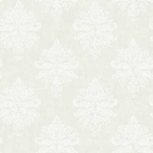 Galerie Wallcoverings Palazzo 2 Medallion Damask Galerie Wallcoverings  White   - G68672