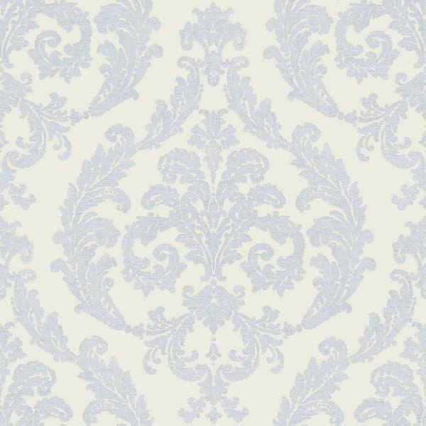 Galerie Wallcoverings Palazzo 2 Silk Damask Galerie Wallcoverings  White   - G68677