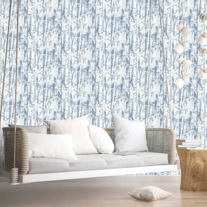Galerie Wallcoverings Atmosphere BATIK LEAVES Galerie Wallcoverings  Blue   - G78232