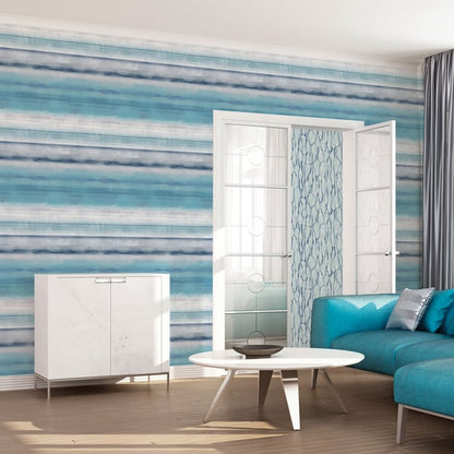 Galerie Wallcoverings Atmosphere Skye Stripe Galerie Wallcoverings  Blue   - G78267