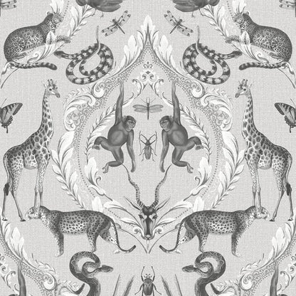 Galerie Wallcoverings Bazaar Menagerie Galerie Wallcoverings  Silver Grey   - G78310