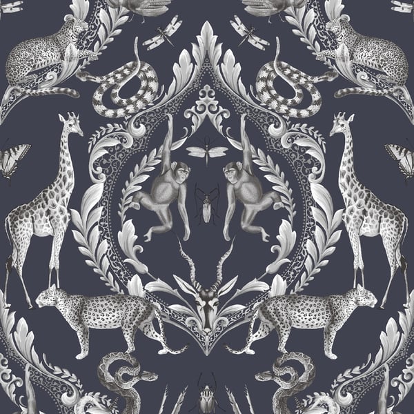 Galerie Wallcoverings Bazaar Menagerie Galerie Wallcoverings  Blue   - G78311
