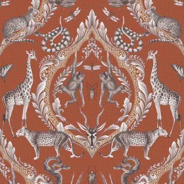 Galerie Wallcoverings Bazaar Menagerie Galerie Wallcoverings  Orange   - G78312