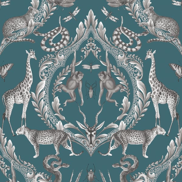 Galerie Wallcoverings Bazaar Menagerie Galerie Wallcoverings  Blue   - G78313