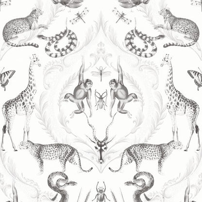 Galerie Wallcoverings Bazaar Menagerie Galerie Wallcoverings  Silver Grey   - G78314