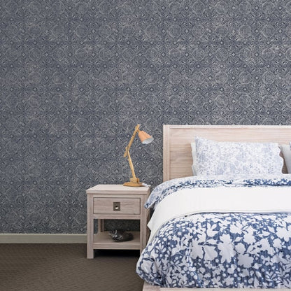 Galerie Wallcoverings Bazaar Moroccan Paisley Galerie Wallcoverings  Blue   - G78317