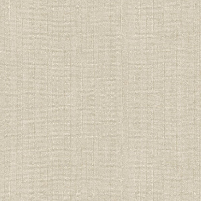 Beige woven fabric texture with subtle vertical stripes, linen-like upholstery or drapery material.