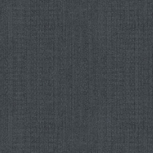 Dark charcoal grey ribbed fabric with subtle vertical lines, upholstery or tailored apparel use.