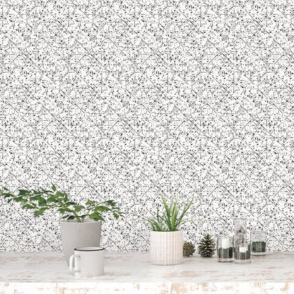 Galerie Wallcoverings Bazaar Tangier Tile Galerie Wallcoverings  Black   - G78334