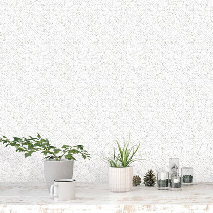 Galerie Wallcoverings Bazaar Tangier Tile Galerie Wallcoverings  Silver Grey   - G78336