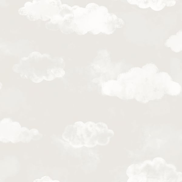 Galerie Wallcoverings Tiny Tots 2 Cloud Galerie Wallcoverings  Silver Grey   - G78357