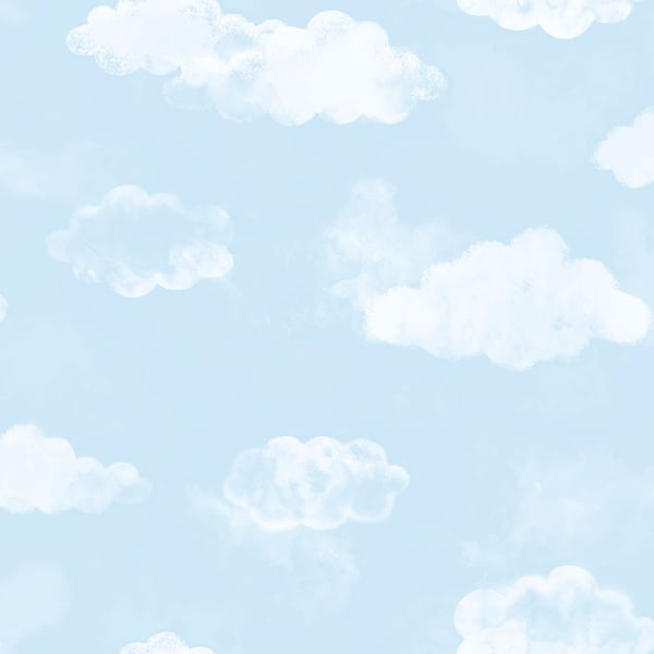 Galerie Wallcoverings Tiny Tots 2 Cloud Galerie Wallcoverings  Blue   - G78359