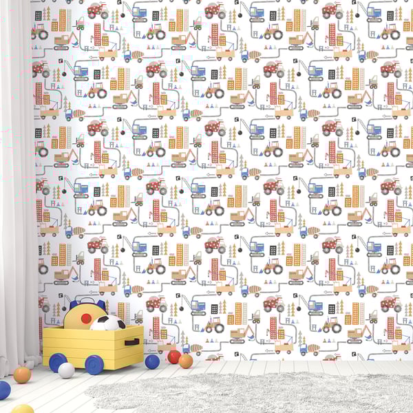 Galerie Wallcoverings Tiny Tots 2 Construction Galerie Wallcoverings  Multi-coloured, Multi   - G78361