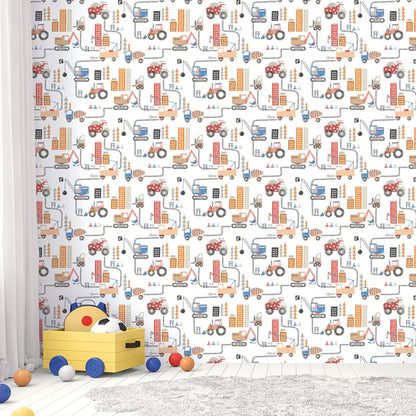Galerie Wallcoverings Tiny Tots 2 Construction Galerie Wallcoverings  Multi-coloured, Multi   - G78361