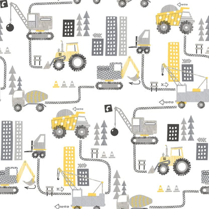 Galerie Wallcoverings Tiny Tots 2 Construction Galerie Wallcoverings  Yellow   - G78362