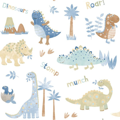 Galerie Wallcoverings Tiny Tots 2 Dinosaurs Galerie Wallcoverings  Multi-coloured, Multi   - G78363