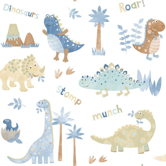 Galerie Wallcoverings Tiny Tots 2 Dinosaurs Galerie Wallcoverings  Multi-coloured, Multi   - G78363