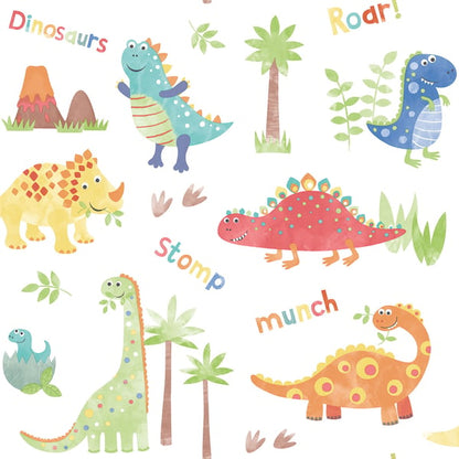 Galerie Wallcoverings Tiny Tots 2 Dinosaurs Galerie Wallcoverings  Multi-coloured, Multi   - G78364