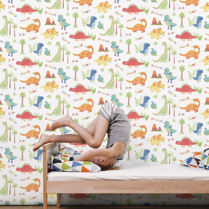 Galerie Wallcoverings Tiny Tots 2 Dinosaurs Galerie Wallcoverings  Multi-coloured, Multi   - G78364
