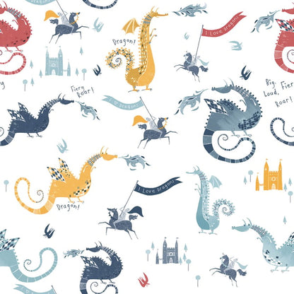 Galerie Wallcoverings Tiny Tots 2 Dragons Galerie Wallcoverings  Multi-coloured, Multi   - G78369