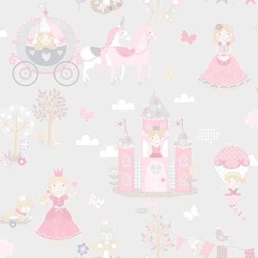 Galerie Wallcoverings Tiny Tots 2 Fairytale Galerie Wallcoverings  Pink   - G78370