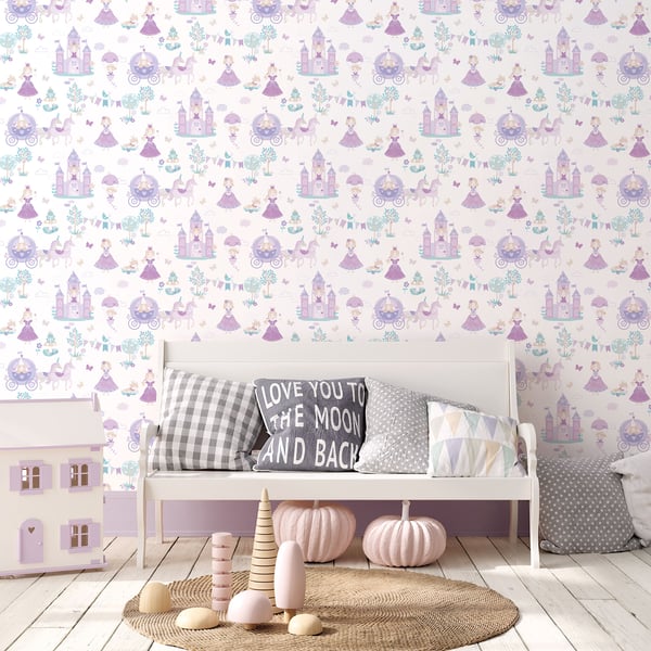 Galerie Wallcoverings Tiny Tots 2 Fairytale Galerie Wallcoverings  Purple, Lilac   - G78373