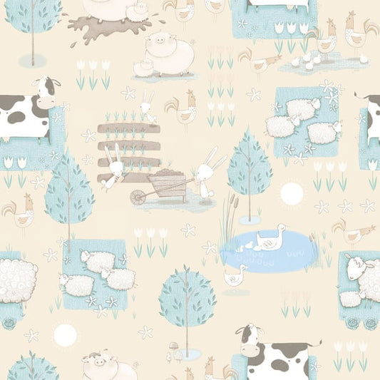 Galerie Wallcoverings Tiny Tots 2 Farmland Galerie Wallcoverings  Multi-coloured, Multi   - G78374